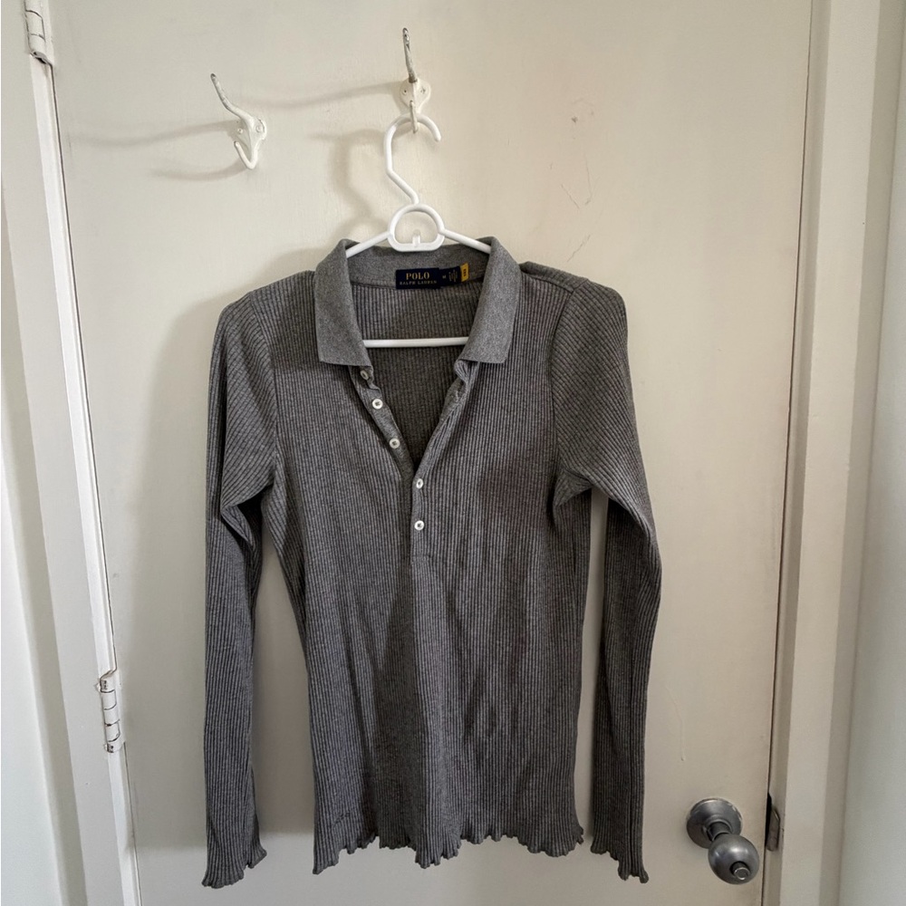 Ralph Lauren Gray Long Sleeve Top